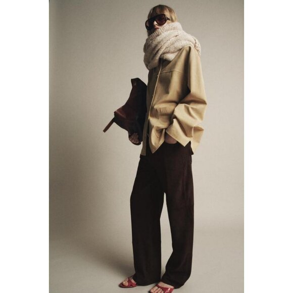 ZARA SUEDE LEATHER JACKET ZW COLLECTION LIMITED EDITION - Picture 3 of 7